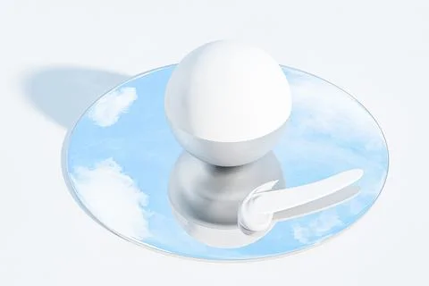Translucent cream jar mockup, ball shape skincare packaging Stock Illustration