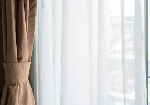 Translucent curtain window Stock Photos