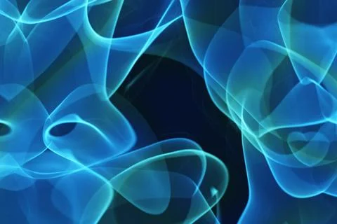 Translucent curves. Fluid waveform. Abstract dynamic background. Stock Illustration