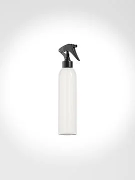Translucent cylindrical Trigger spray bottle mockup Stock Illustration