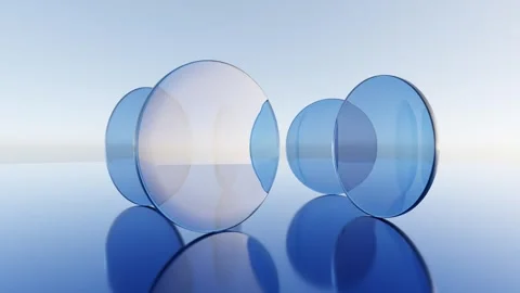 Translucent Disks: Modern Geometric Background with Transfixing Rotation Stock Footage 269124617