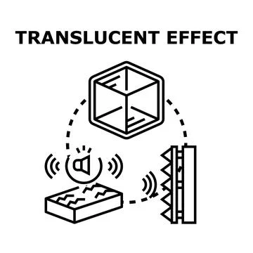 Translucent effect with sound absorption concept illustration Stock Illustration