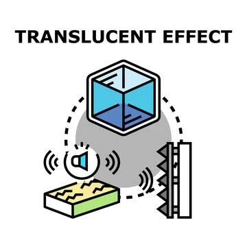 Translucent effect with sound absorption concept illustration Stock Illustration