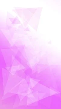 Translucent faceted triangles create a bright pink and lilac abstract backg.. Illustrazione stock