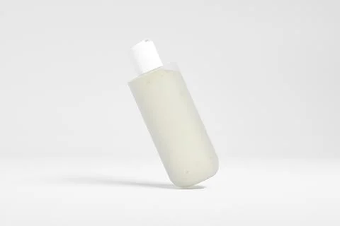 Translucent flat shoulder bottle with disk top flip cap Stock Illustration