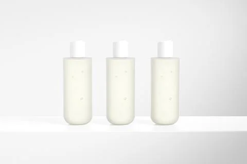 Translucent flat shoulder bottle with disk top flip cap Stock Illustration