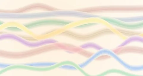 Translucent flowing silk ribbon waves on soft background Stock Illustration