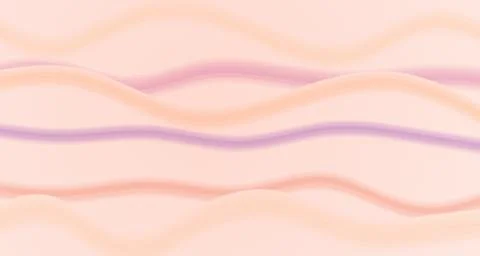 Translucent flowing silk ribbon waves against soft sunset hues Stock Illustration