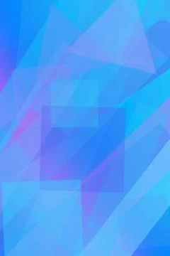 A translucent geometric collage in blue and cyan hues forms dynamic angles .. Stock Illustration