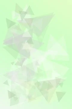 Translucent geometric triangles shimmer across a bright mint-green and pale.. Stock Illustration