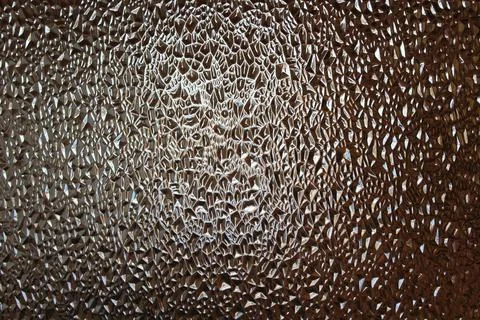 Translucent Glass Close-up Surface with Refractive Light Foto stock