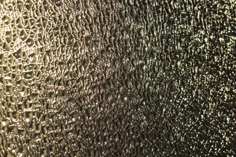 Translucent Glass Close-up Surface with Refractive Light Foto stock