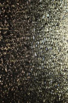 Translucent Glass Close-up Surface with Refractive Light Foto stock