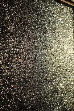 Translucent Glass Close-up Surface with Refractive Light Foto stock