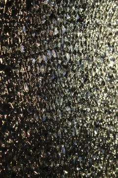 Translucent Glass Close-up Surface with Refractive Light Foto stock