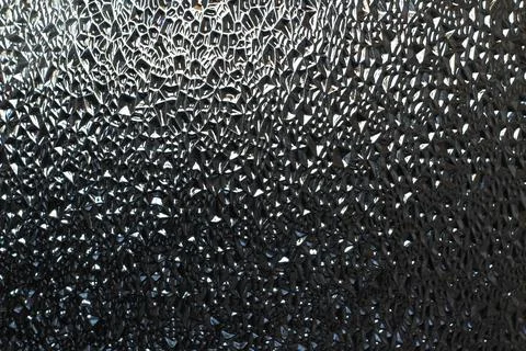 Translucent Glass Close-up Surface with Refractive Light Foto stock