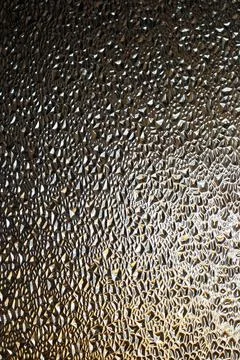 Translucent Glass Close-up Surface with Refractive Light Stockfoto's