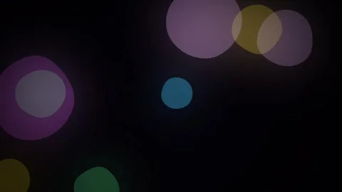 Translucent glowing geometric circles shifting and overlapping against dark back Stock-Footage 347081064