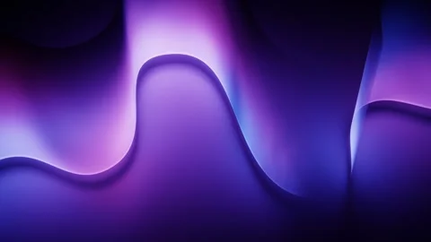 Translucent gradient wall over smooth purple waves loop background. Stock Footage 347386486