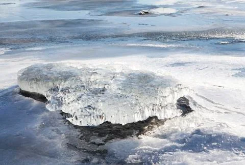 Translucent ice chunk Stock Photos