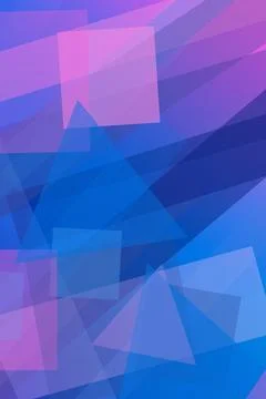 Translucent lavender and blue polygons create a pastel geometric mosaic bac.. Illustrazione stock