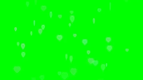 Translucent Lavender and Mint Heart Particles with Refractive Outlines and .. Stock Footage 348486724