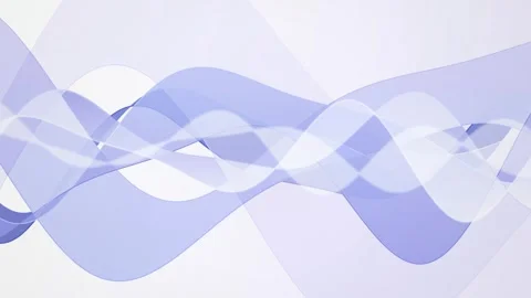 Translucent lavender ribbon waves flow gently in a smooth motion Stock Footage 340877671