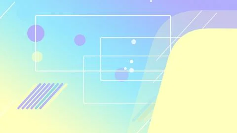 Translucent layered frames with floating dots and diagonal streaks appear o.. Ilustração Stock