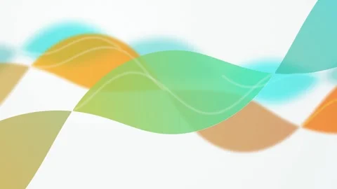 Translucent leaf shapes flow in a seamless loop Stock Footage 342862226