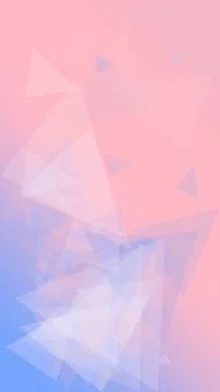 Translucent low-poly triangles in pink and blue create a soft geometric abs.. Illustrazione stock