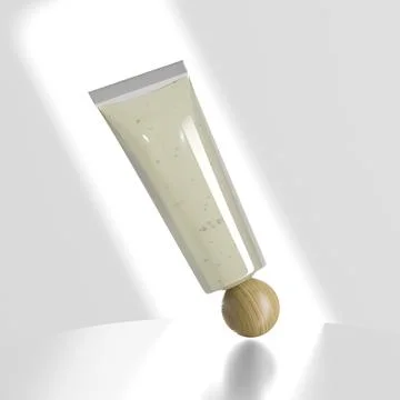 Translucent lution tube packaging, clear plastic cosmetic tube packging Stock Illustration