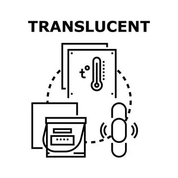 Translucent material concept with light and temperature control Stock Illustration