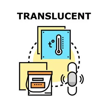 Translucent material concept with light and temperature control Illustrazione stock
