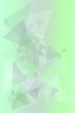 Translucent mint-green triangular facets create a soothing abstract mosaic .. Ilustração Stock