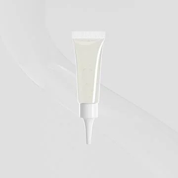 Translucent nozzle tip soft tube packging, eye cream tube Illustrazione stock