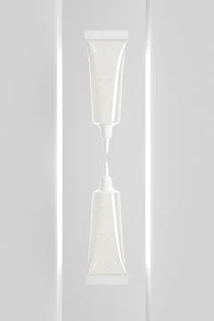 Translucent nozzle tip soft tube packging, eye cream tube with point tip Stock Illustration