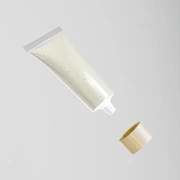 Translucent oval shape Facial cleanser tube packging Stock Illustration