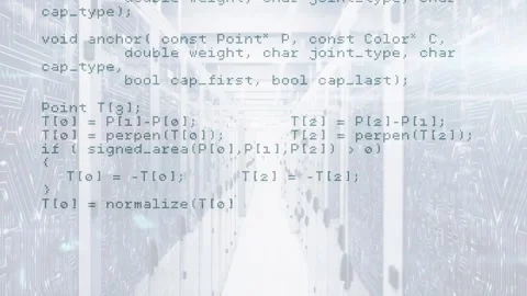 Translucent overlay reading HTTP shifting into geometry intersection processing Stock Footage 325774818