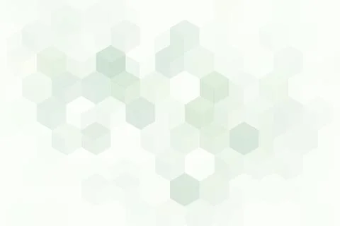 Translucent pale green hexagonal forms create a softly layered geometric co.. 스톡 일러스트