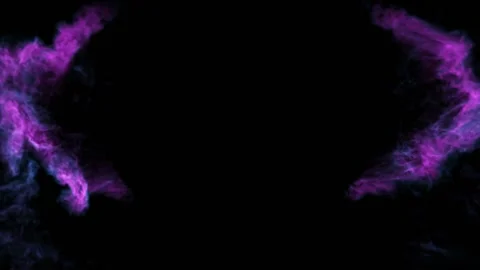 A translucent pink-blue luminous smoke outlines the boundaries of an invisible Stock Footage 170008321