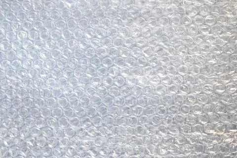 Translucent plastic air bubble packaging textured background Stock Photos