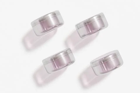 Translucent Plastic Cream jar mockup Stock Illustration
