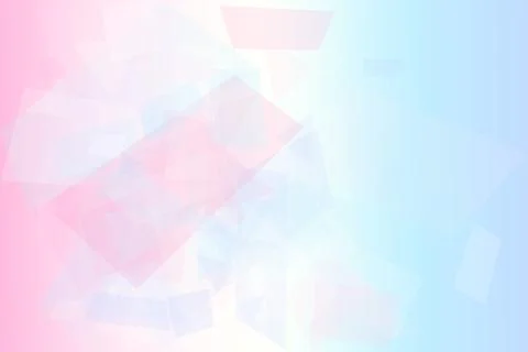 Translucent polygon blocks drift in a gentle diagonal flow over a vibrant p.. Ilustração Stock