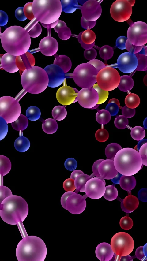 A translucent protein molecule model rotates continuously in a seamless loop Vídeos de archivo 338297862