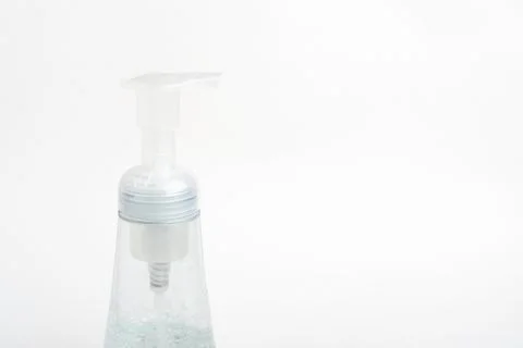 Translucent Pump &amp; Bottle Of A Foam Soap Plastic Dispenser Stock Photos