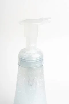 Translucent Pump & Bottle Of A Foam Soap Plastic Dispenser Stock Photos