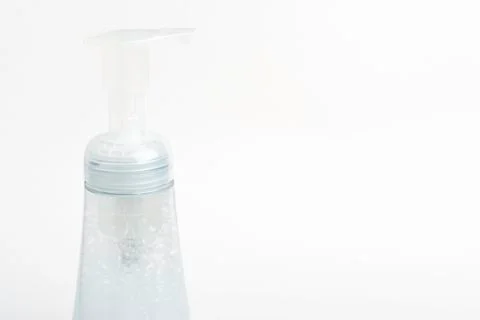 Translucent Pump &amp; Bottle Of A Foam Soap Plastic Dispenser Stock Photos