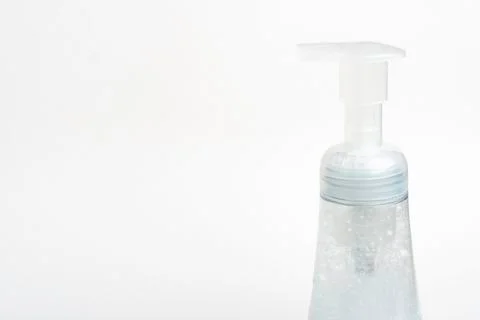 Translucent Pump &amp; Bottle Of A Foam Soap Plastic Dispenser Stock Photos