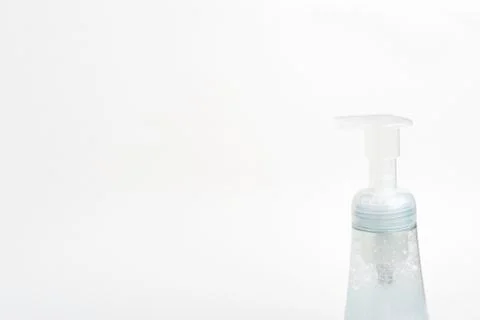 Translucent Pump &amp; Bottle Of A Foam Soap Plastic Dispenser Stock Photos