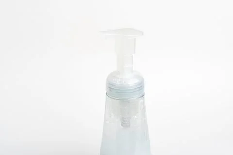 Translucent Pump &amp; Bottle Of A Foam Soap Plastic Dispenser Stock Photos
